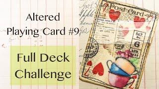 ​ @ShanoukiArt  's Full Deck Challenge | Altered playing card #9 DIY