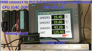 HMI connect with PLC S7-300 full tutorial step by step