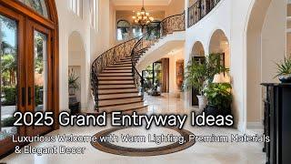 2025 Grand Entryway Ideas | Luxurious Welcome with Warm Lighting, Premium Materials & Elegant Decor