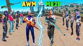 AWM vs M82B on Factory Roof | Pro Player vs Pro Girls | Gun Skin Challenge | Free Fire