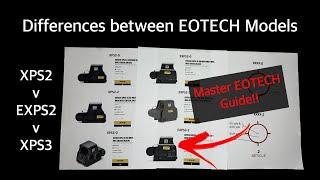 Differences between EOTECH Models - XPS2-0, XPS2-2, EXPS2, EXPS3… and more!