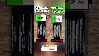 Samsung Galaxy S24 Ultra vs Nothing Phone 2  Who’s the Battery King?#shorts #viralvideo