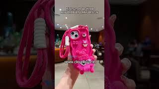 3D Ear Wave with Cute Specs Fur Cartoon TPU (Soft) Phone Case