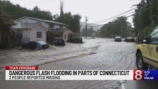 Dangerous flash flooding in parts of Connecticut