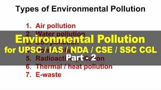 Environmental Pollution - Environment and Ecology for UPSC IAS Part 2