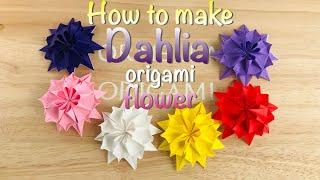 Dahlia Flower Origami | Fun Birthday Decorations | Gift Cards | Cute Party Favors