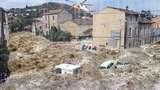 Chaos in Spain today! Heavy rain and floods submerge buildings and homes in Tarragona