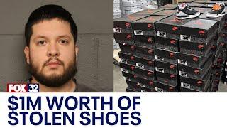 $1M worth of stolen Nike, New Balance shoes found; Chicago man arrested: sheriff