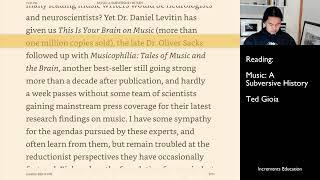 Reading Live: "Music: A Subversive History" by Ted Gioia