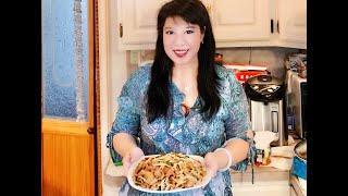 夕阳菜谱：怎样做干炒牛河 How to Make Beef Chow Fun