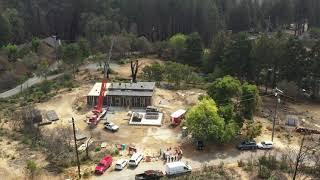 Day Three Prefab Home Install in Santa Cruz, California