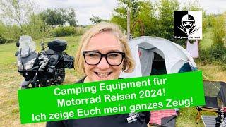 Camping Equipment für Motorrad Reisen 2024 Ich zeige Euch mein ganzes Zeug!