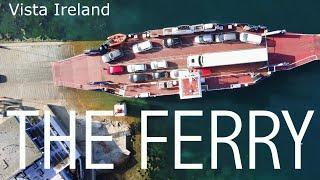 Strangford Ferry From Portaferry To Strangford At High Tide. 4K Relaxing Drone Film Northern Ireland