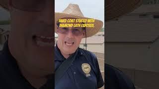 Hard coat stucco with diamond lath exposed. #shortsvideo #diy #construction #stucco #shorts