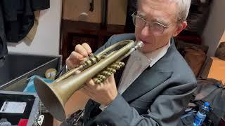 Extremely rare: Leopold Uhlmann Trumpet from the 2nd half of the 19th century tested by H. Bruckner