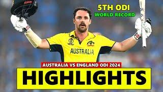 Australia Vs England 5th Odi 2024 Full Highlight | Aus Vs Eng 2024 Highlight