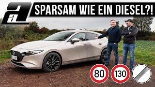 2023 Mazda3 E-Skyactive X 186 vs. WLTP | SO viel verbraucht er wirklich! 80 vs. 130 vs. Vollgas