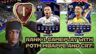 RANK 1 GAMEPLAY WITH POTM MBAPPE AND TOTY CR7 (FUT CHAMPS ULTIMATE TEAM GAMPLEY)