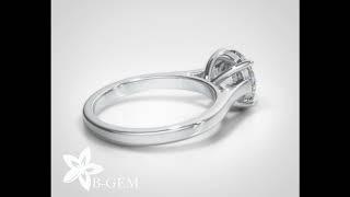 Cathedral setting engagement diamond ring