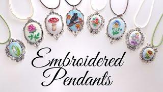 Create Your Own Embroidered Pendants for Unique Handmade Gifts  Hand Embroidered Jewelry Tutorial