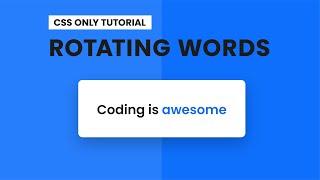 CSS Rotating Words | CSS Text Animation