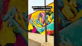 Millions In Color: Africa’s Longest Graffiti Wall #longest #wall #graffiti #cotonou #benin