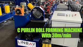 【Purlin】Linbay- C purlin roll forming machine with flying cut