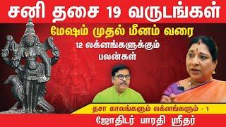 "இந்த லக்னத்துக்கு சனி தசை  பாடாய்ப் படுத்தும்" | 12 லக்னத்துக்கும் சனி தசா பலன்கள் | பாரதி ஶ்ரீதர்