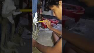 বাড়িতে মা-এর জন্য ঠাকুর গড়লো ছেলেমেয়েরা | Durga idol making for Mom (part-1)| #shorts #craft