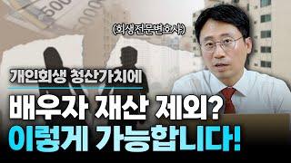 개인회생 배우자 재산, 청산가치에서 제외하고 싶다면 이 영상을 반드시 보세요 | 회생전문변호사 유익상