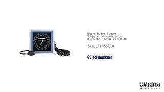 Riester Big Ben Square Sphygmomanometer Family Bundle Kit Child Obese Cuffs LF1456FAM