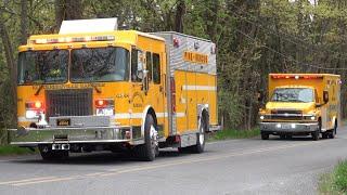 Klecknersville Rangers Volunteer Fire Company Rescue Engine 4844 & EMS 4882 Responding 4/27/24