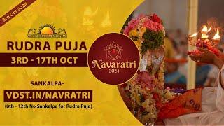 Navratri Day 1 - Rudra Puja With Gurudev  | 3 Oct 2024 | Live From VDS Bangalore Ashram