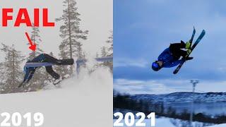 2 year freestyle skiing progression!