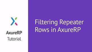 AxureRP 9 Tutorial: How to filter a list using repeater