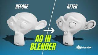 How to Add AMBIENT OCCLUSION in Blender 3.0 | Blender AO Tutorial