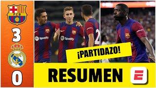 BARCELONA GOLEÓ 3-0 al REAL MADRID. Dembélé, Fermín López y Ferran Torres anotan | ESPN Deportes