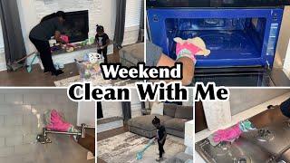 WEEKEND CLEAN WITH ME| KITCHEN & LIVING ROOM CLEANING| EXTREME CLEANING MOTIVATION