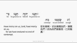 Psalm 123: Hebrew interlinear audio Bible 希伯來文聖經:詩篇第一百二十三篇