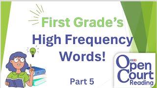 Open Court Reading-First Grade's High Frequency Words (Unit 5) | ESL CLASS FOR YOU!