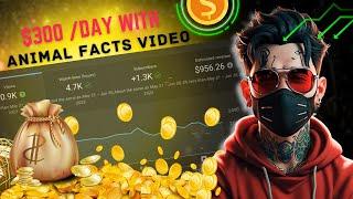 $300/Day with a Viral Faceless YouTube Channel | Animal Facts