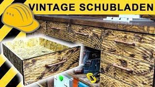 Exklusive Vintage Schubladen mit Kupferrohr Griffe selber bauen | Werkstatt VLOG #04