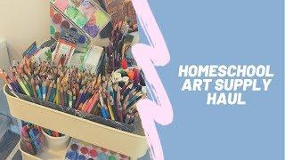 HOMESCHOOL ART SUPPLY HAUL+ORGANIZE MY ART CART WITH ME||