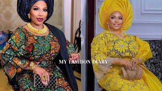 Latest 2023 iro and buba styles/Ankara and lace wrapper and blouse designs.#africanprints