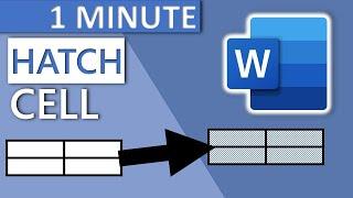 Word Table Diagonal Shading / Line Pattern / Cross-Hatch