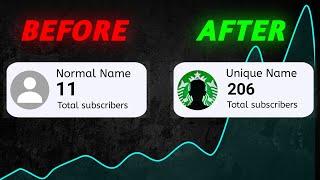 How to Make UNIQUE NAME for YouTube Channel