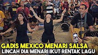 Danela gadis cantik dari Mexico masuk menari tunjuk skill bersalsa, bersorak kuat penonton !