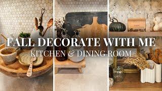 FALL DECORATE WITH ME || Kitchen & Dining Room Autumn Decor