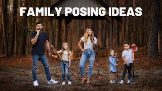 Family Photoshoot Posing Ideas in the Forest with Canon EOS R5 + RF 85mm 1.2L Behind the Scenes POV