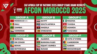 🟢 AFRICA CUP OF NATIONS MOROCCO 2025 GROUP DRAW RESULTS | CAF AFCON 2025